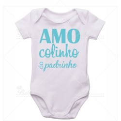 Body Bebê Amo Colinho do Padrinho
