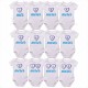 Kit Body Bebê Mesversário com 12 peças Coração Azul