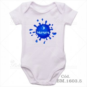 Body Bebê 5 Meses Bolha Azul