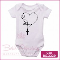 Body Bebê Terço Fé - BG 2229